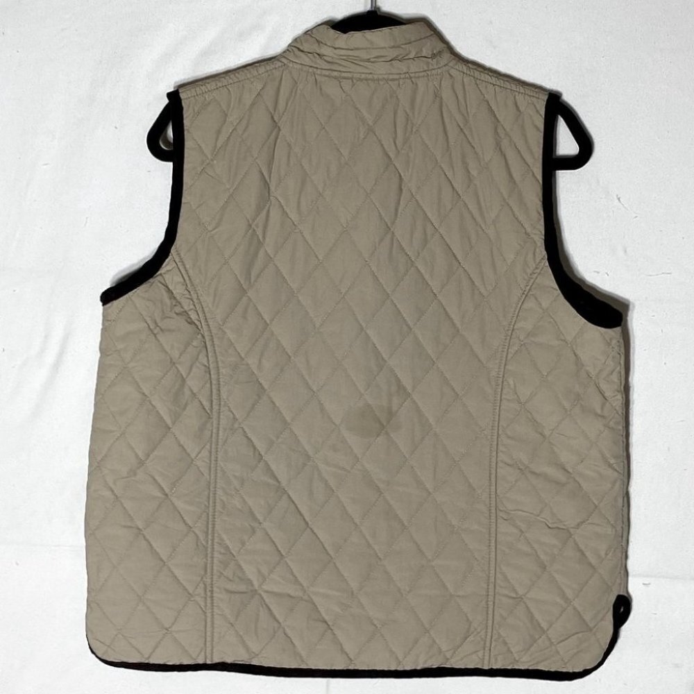 Vintage Banff Beige Quilted Zip Front Vest L Gorpcore Hiking Activewear - Picture 12 of 13